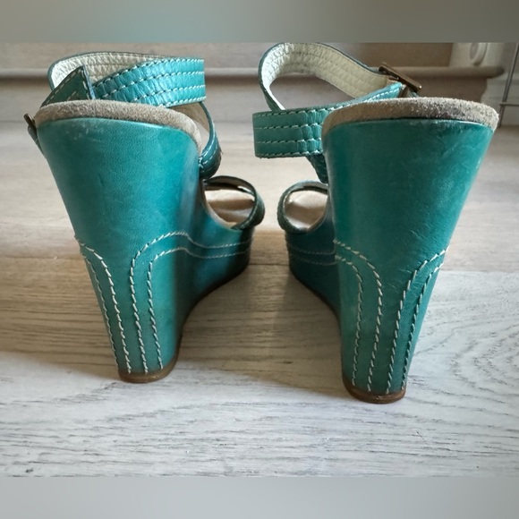 Marc Jacobs Wedge Sandals color- Lagoon size 38 (US 7) - Picture 6 of 16